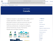 Tablet Screenshot of galderma.ca